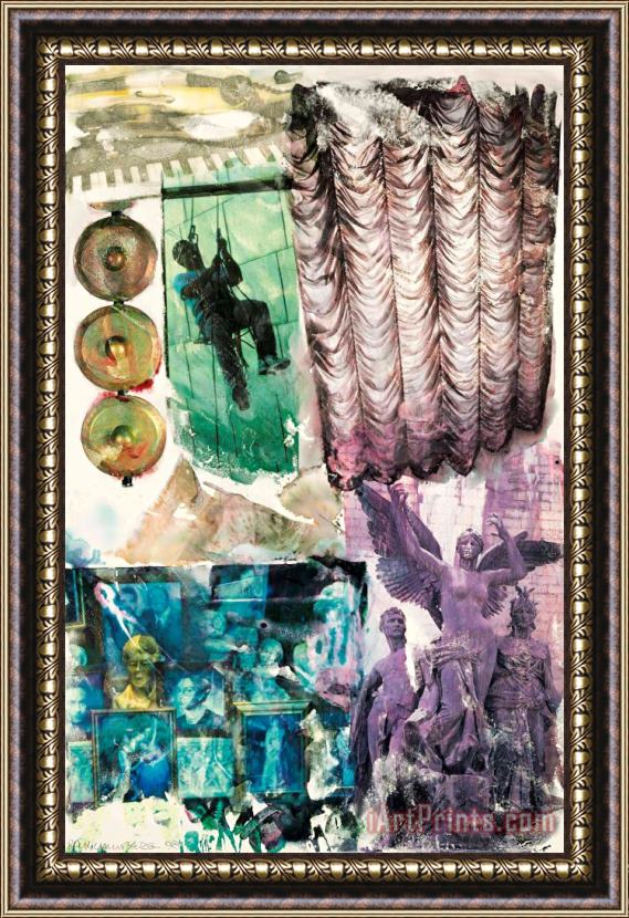 Robert Rauschenberg Curtain Call [anagram (a Pun)], 1998 Framed Painting